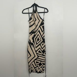 Ronny kobo CHATLIE DRESS IVORY BLACK COMBO